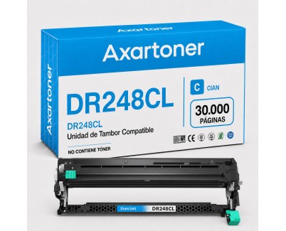 Compatible Brother DR-248 / DR248CL Cyan Tambor de Imagen (Drum) para Brother DCP-L: 3515CDW 3520CDW 3520CDWE 3555CDW 3560CDW / HL-L: 3215CW 3220CW 3220CWE 3240CDW 8230CDW 8240CDW / MFC-L: 3740CDW 3740CDWE 3760CDW 8340CDW 8390CDW