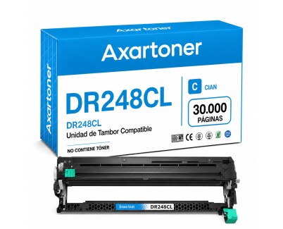Compatible Brother DR-248 / DR248CL Cyan Tambor de Imagen (Drum) para Brother DCP-L: 3515CDW 3520CDW 3520CDWE 3555CDW 3560CDW / HL-L: 3215CW 3220CW 3220CWE 3240CDW 8230CDW 8240CDW / MFC-L: 3740CDW 3740CDWE 3760CDW 8340CDW 8390CDW