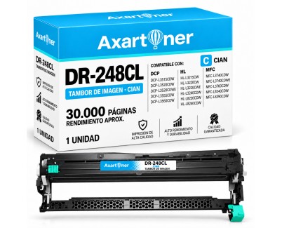 Compatible Brother DR-248 / DR248CL Cyan Tambor de Imagen (Drum) para Brother DCP-L: 3515CDW 3520CDW 3520CDWE 3555CDW 3560CDW / HL-L: 3215CW 3220CW 3220CWE 3240CDW 8230CDW 8240CDW / MFC-L: 3740CDW 3740CDWE 3760CDW 8340CDW 8390CDW