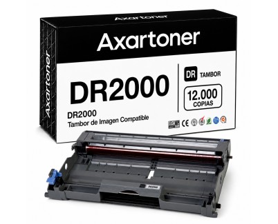 Compatible Brother DR2000 Tambor de Imagen (Drum) DR-2000 para DCP2010 DCP7010 DCP7020 DCP7025 FAX2820 FAX2825 FAX2920 HL2020 HL2030 HL2032 HL2035 HL2037 HL2040 HL2050 HL2070N