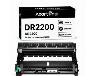 Compatible Brother DR2200 Negro Tambor de Imagen (Drum) para Brother MFC-7360N HL-2130 MFC-7460DN MFC-7860DW FAX-2840 FAX-2940 HL-2240 HL-2250DN HL-2135W DCP-7055 DCP-7055
