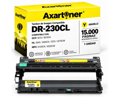 Compatible Brother DR230 Amarillo Tambor de Imagen DR-230CL (Drum) para Brother DCP-9010CN HL-3040CN HL-3045CN HL-3070CN HL-3070CW HL-3075CW MFC-9120CN MFC-9125CN MFC-9320CW MFC-9325CW
