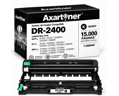 Compatible Brother DR2400 Negro Tambor de Imagen (Drum) para Brother HL-L2310D HL-L2350DN HL-L2530DW HL-L2370DN HL-L2375DW DCP-L2510D MFC-L2710DN MFC-L2730DW MFC-L2750DW