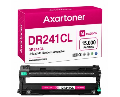 Compatible Brother DR241CL / DR-241 Magenta Tambor de Imagen (Drum) para Brother DCP: 9015CDW 9017CDW 9020CDW 9022CDW / HL: 3140CW 3142CW 3150CDW 3152CDW 3170CDW 3172CDW / MFC: 9140CDN 9142CDN 9330CDW 9332CDW 9340CDW 9342CDW