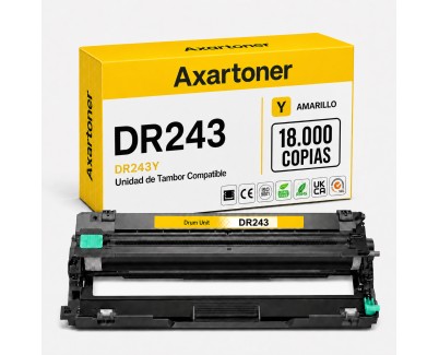 Compatible Brother DR243CL / DR-243 Amarillo Tambor de Imagen (Drum) para DCP-L3510CDW, DCP-L3550CDW, HL-L3210CW, HL-L3230CDW, HL-L3270CDW, HL-L3280CDW, MFC-L3710CW, MFC-L3730CDN, MFC-L3750CDW, MFC-L3770CDW
