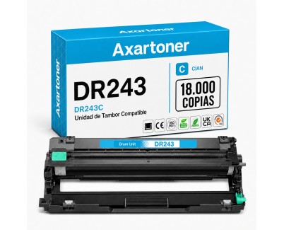 Compatible Brother DR243CL / DR-243 Cyan Tambor de Imagen (Drum) para DCP-L3510CDW, DCP-L3550CDW, HL-L3210CW, HL-L3230CDW, HL-L3270CDW, HL-L3280CDW, MFC-L3710CW, MFC-L3730CDN, MFC-L3750CDW, MFC-L3770CDW