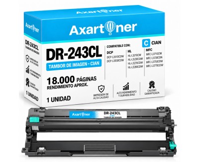 Compatible Brother DR243CL / DR-243 Cyan Tambor de Imagen (Drum) para DCP-L3510CDW, DCP-L3550CDW, HL-L3210CW, HL-L3230CDW, HL-L3270CDW, HL-L3280CDW, MFC-L3710CW, MFC-L3730CDN, MFC-L3750CDW, MFC-L3770CDW