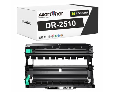 Compatible Brother DR2510 / DR-2510 Negro Tambor de Imagen para Brother DCP-L2620 / DCP-L2627 / DCP-L2660 / DCP-L2665 / HL-L2400 / HL-L2445 / HL-L2447 / MFC-L2800 / MFC-L2827 / MFC-L2835 / MFC-L2860 / MFC-L2960 / MFC-L2980