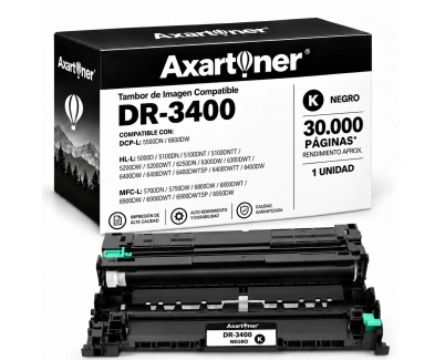 Compatible Brother DR3400 Tambor de Imagen (Drum) DR-3400 para Brother DCP-L5500 DCP-L6600 HL-L5000 HL-L5100 HL-L5200 HL-L6250 HL-L6300 HL-L6400 MFC-L5700 MFC-L5750 MFC-L6800 MFC-L6900