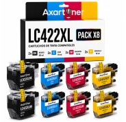 Compatible Brother LC-422XL Pack de 8 Cartuchos de Tinta LC422XLVAL para Brother MFC-J5340DW, MFC-J5345DW, MFC-J5740DW, MFC-J6540DW, MFC-J6940DW