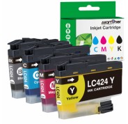 Compatible Brother LC-424 Pack de 4 Cartuchos de Tinta LC424VAL para Brother DCP-J1200DW / DCP-J1200W