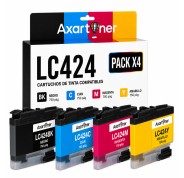 Compatible Brother LC-424 Pack de 4 Cartuchos de Tinta LC424VAL para Brother DCP-J1200DW / DCP-J1200W / Brother DCP-J1200WE