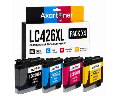 Compatible Brother LC-426XL Pack de 4 Cartuchos de Tinta LC426XLVAL para Brother MFC-J4335 / MFC-J4340 / MFC-J4535 / MFC-J4540