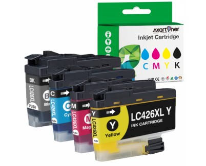 Compatible Brother LC-426XL Pack de 4 Cartuchos de Tinta LC426XLVAL para Brother MFC-J4335 / MFC-J4340 / MFC-J4535 / MFC-J4540