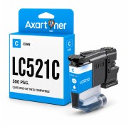 Compatible Brother LC-521 Cyan Cartucho de Tinta Pigmentada LC521C para Brother DCP-J1260W / DPC-J1310DW / DCP-J1360DW / DCP-J1460DW