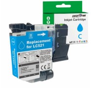 Compatible Brother LC-521 Cyan Cartucho de Tinta Pigmentada LC521C para Brother DCP-J1260W / DPC-J1310DW / DCP-J1360DW / DCP-J1460DW