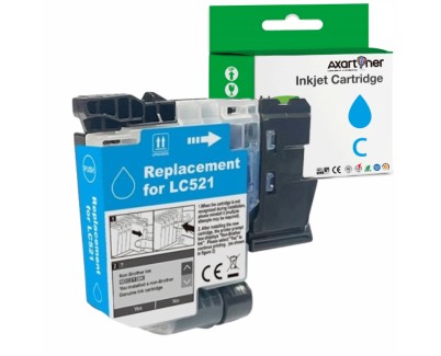 Compatible Brother LC-521 Cyan Cartucho de Tinta Pigmentada LC521C para Brother DCP-J1260W / DPC-J1310DW / DCP-J1360DW / DCP-J1460DW