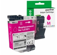 Compatible Brother LC-521 Magenta Cartucho de Tinta Pigmentada LC521M para Brother DCP-J1260W / DPC-J1310DW / DCP-J1360DW / DCP-J1460DW