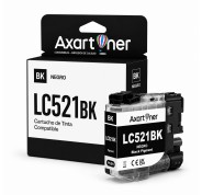 Compatible Brother LC-521 Negro Cartucho de Tinta Pigmentada LC521BK para Brother DCP-J1260W / DPC-J1310DW / DCP-J1360DW / DCP-J1460DW
