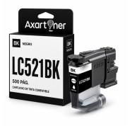 Compatible Brother LC-521 Negro Cartucho de Tinta Pigmentada LC521BK para Brother DCP-J1260W / DPC-J1310DW / DCP-J1360DW / DCP-J1460DW