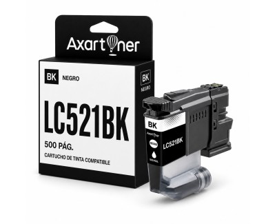 Compatible Brother LC-521 Negro Cartucho de Tinta Pigmentada LC521BK para Brother DCP-J1260W / DPC-J1310DW / DCP-J1360DW / DCP-J1460DW