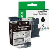 Compatible Brother LC-521 Negro Cartucho de Tinta Pigmentada LC521BK para Brother DCP-J1260W / DPC-J1310DW / DCP-J1360DW / DCP-J1460DW