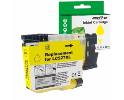 Compatible Brother LC-527XL Amarillo Cartucho de Tinta Pigmentada LC527XLY para Brother MFC-J4350DW / MFC-J4550DW