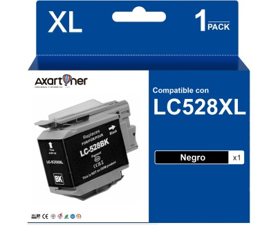 Compatible Brother LC-528XL Negro Cartucho de Tinta LC528XLBK para Brother MFC-J6975DW MFC-J6977DW