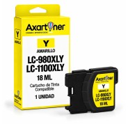 Compatible  Brother LC-980XL / LC-1100XL Amarillo Cartucho de Tinta LC980Y / LC1100Y