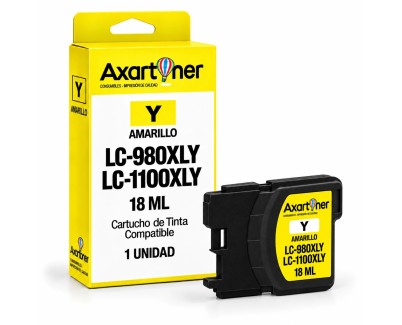 Compatible  Brother LC-980XL / LC-1100XL Amarillo Cartucho de Tinta LC980Y / LC1100Y