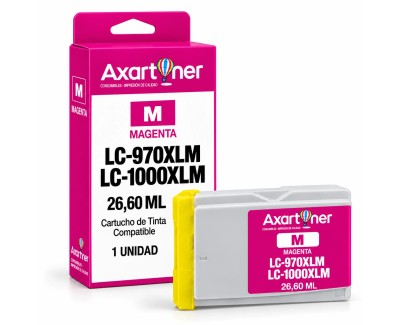 Compatible Brother LC1000XL / LC970XL Magenta Cartucho de Tinta LC-1000M / LC-970M