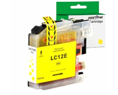 Compatible Brother LC12E Amarillo Cartucho de Tinta LC12EY para MFC-J6925 DW