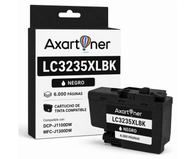 Compatible BROTHER LC3235XL / LC3233 Negro Cartucho de tinta Pigmentada LC-3235XLBK / LC-3233BK para DCP-J1100DW, MFC-J1300DW