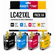 Compatible Brother LC421XL Pack de 4 Cartuchos de Tinta - LC421XLVAL para Brother DCP-J1050DW / DCP-J1140DW / MFC-J1010DW