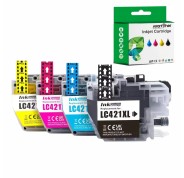 Compatible Brother LC421XL Pack de 4 Cartuchos de Tinta - LC421XLVAL para Brother DCP-J1050DW / DCP-J1140DW / MFC-J1010DW