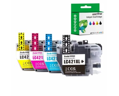 Compatible Brother LC421XL Pack de 4 Cartuchos de Tinta - LC421XLVAL para Brother DCP-J1050DW / DCP-J1140DW / MFC-J1010DW