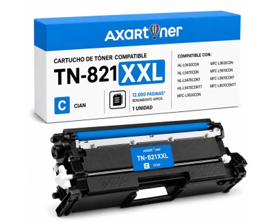 Compatible Brother TN-821XXL Cyan Cartucho de Toner TN821XXLC para Brother HL-L9430CDN / HL-L9470CDN / MFC-L9630CDN / MFC-L9670CDN