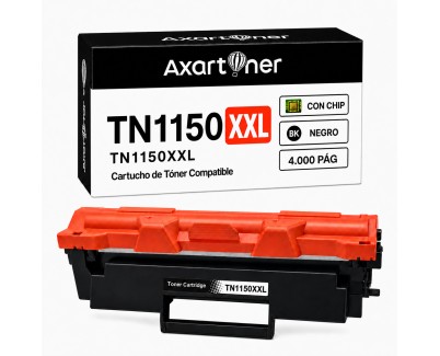 Compatible Brother TN1150XXL Negro Cartucho de Toner para Brother DCP-L1640W / DCP-L1642W / DCP-L1642WXL / DCP-L1660W / HL-L1240W / HL-L1242W / HL-L1242WXL