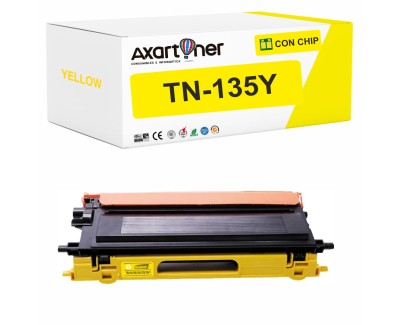 Compatible Brother TN135 / TN130 Amarillo Cartucho de Toner TN135Y / TN130Y para DCP-9040CN DCP-9042CDN DCP-9045CDN DCP-9045CN HL-4040CN HL-4050 HL-4050CDN HL-4050CDNLT HL-4070CDW MFC-9440CN MFC-9450CDN MFC-9450CDNLT MFC-9640CW MFC-9840 MFC-9840CDW