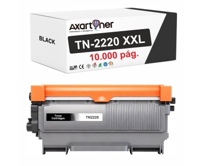 Compatible Brother TN2220 XXL Negro Cartucho de Toner - Alta Capacidad / Jumbo para Brother MFC-7360N HL-2130 MFC-7460DN MFC-7860DW FAX-2840 FAX-2940 HL-2240 HL-2250DN HL-2135W DCP-7055 DCP-7055