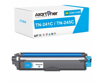 Compatible Brother TN241 / TN245 TN-241C / TN-245C Cyan Cartucho de Toner para Brother DCP: 9015CDW 9017CDW 9020CDW 9022CDW / HL: 3140CW 3142CW 3150CDW 3152CDW 3170CDW 3172CDW / MFC: 9140CDN 9142CDN 9330CDW 9332CDW 9340CDW 9342CDW