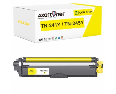 Compatible Brother TN241 / TN245 TN-241Y / TN-245Y Amarillo Cartucho de Toner para Brother DCP: 9015CDW 9017CDW 9020CDW 9022CDW / HL: 3140CW 3142CW 3150CDW 3152CDW 3170CDW 3172CDW / MFC: 9140CDN 9142CDN 9330CDW 9332CDW 9340CDW 9342CDW