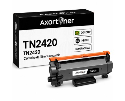 Compatible Brother TN2420 Negro - CON CHIP - Cartucho de Toner TN-2420 para Brother HL-L2310D HL-L2350DN HL-L2530DW HL-L2370DN HL-L2375DW DCP-L2510D  MFC-L2710DN MFC-L2730DW MFC-L2750DW