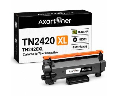 Compatible Brother TN2420 XL Negro - CON CHIP - Cartucho de Toner TN-2420 (ALTA CAPACIDAD / JUMBO) para Brother HL-L2310D HL-L2350DN HL-L2530DW HL-L2370DN HL-L2375DW DCP-L2510D MFC-L2710DN MFC-L2730DW MFC-L2750DW