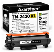 Compatible Brother TN2420 XL Negro - CON CHIP - Cartucho de Toner TN-2420 (ALTA CAPACIDAD / JUMBO) para Brother HL-L2310D HL-L2350DN HL-L2530DW HL-L2370DN HL-L2375DW DCP-L2510D MFC-L2710DN MFC-L2730DW MFC-L2750DW