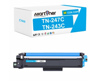 Compatible Brother TN247 / TN243 Cyan Cartucho de Toner TN247C / TN243C para DCP-L3510CDW, DCP-L3550CDW, HL-L3210CW, HL-L3230CDW, HL-L3270CDW, HL-L3280CDW, MFC-L3710CW, MFC-L3730CDN, MFC-L3750CDW, MFC-L3770CDW