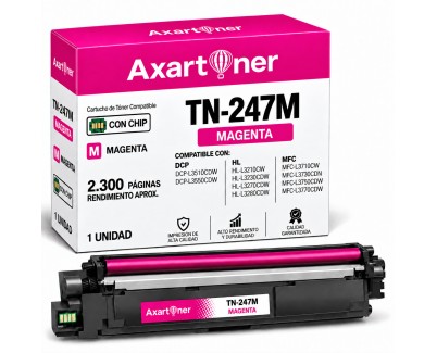 Compatible Brother TN247 / TN243 Magenta Cartucho de Toner TN247M / TN243M para DCP-L3510CDW, DCP-L3550CDW, HL-L3210CW, HL-L3230CDW, HL-L3270CDW, HL-L3280CDW, MFC-L3710CW, MFC-L3730CDN, MFC-L3750CDW, MFC-L3770CDW