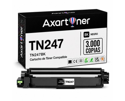 Compatible Brother TN247 / TN243 Negro Cartucho de Toner TN247BK / TN243BK para DCP-L3510CDW, DCP-L3550CDW, HL-L3210CW, HL-L3230CDW, HL-L3270CDW, HL-L3280CDW, MFC-L3710CW, MFC-L3730CDN, MFC-L3750CDW, MFC-L3770CDW