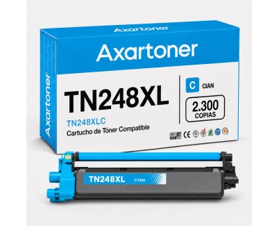 Compatible Brother TN248XL / TN-248XLC Cyan Cartucho de Toner para Brother DCP-L: 3515CDW 3520CDW 3520CDWE 3555CDW 3560CDW / HL-L: 3215CW 3220CW 3220CWE 3240CDW 8230CDW 8240CDW / MFC-L: 3740CDW 3740CDWE 3760CDW 8340CDW 8390CDW