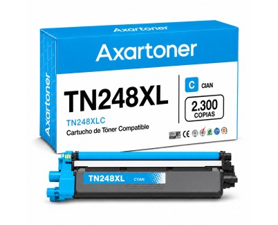 Compatible Brother TN248XL / TN-248XLC Cyan Cartucho de Toner para Brother DCP-L: 3515CDW 3520CDW 3520CDWE 3555CDW 3560CDW / HL-L: 3215CW 3220CW 3220CWE 3240CDW 8230CDW 8240CDW / MFC-L: 3740CDW 3740CDWE 3760CDW 8340CDW 8390CDW